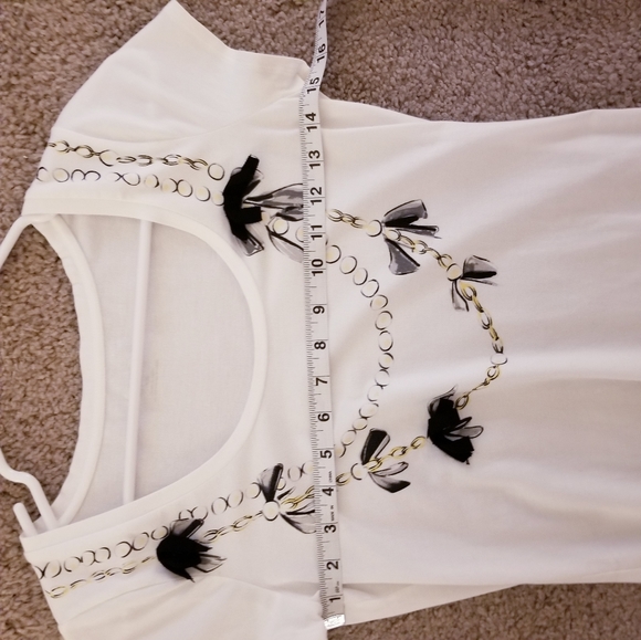 Ann Taylor Bow Graphic White Tee - Picture 8 of 8